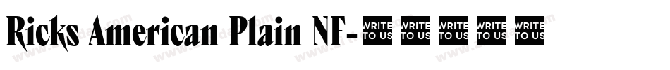 Ricks American Plain NF字体转换